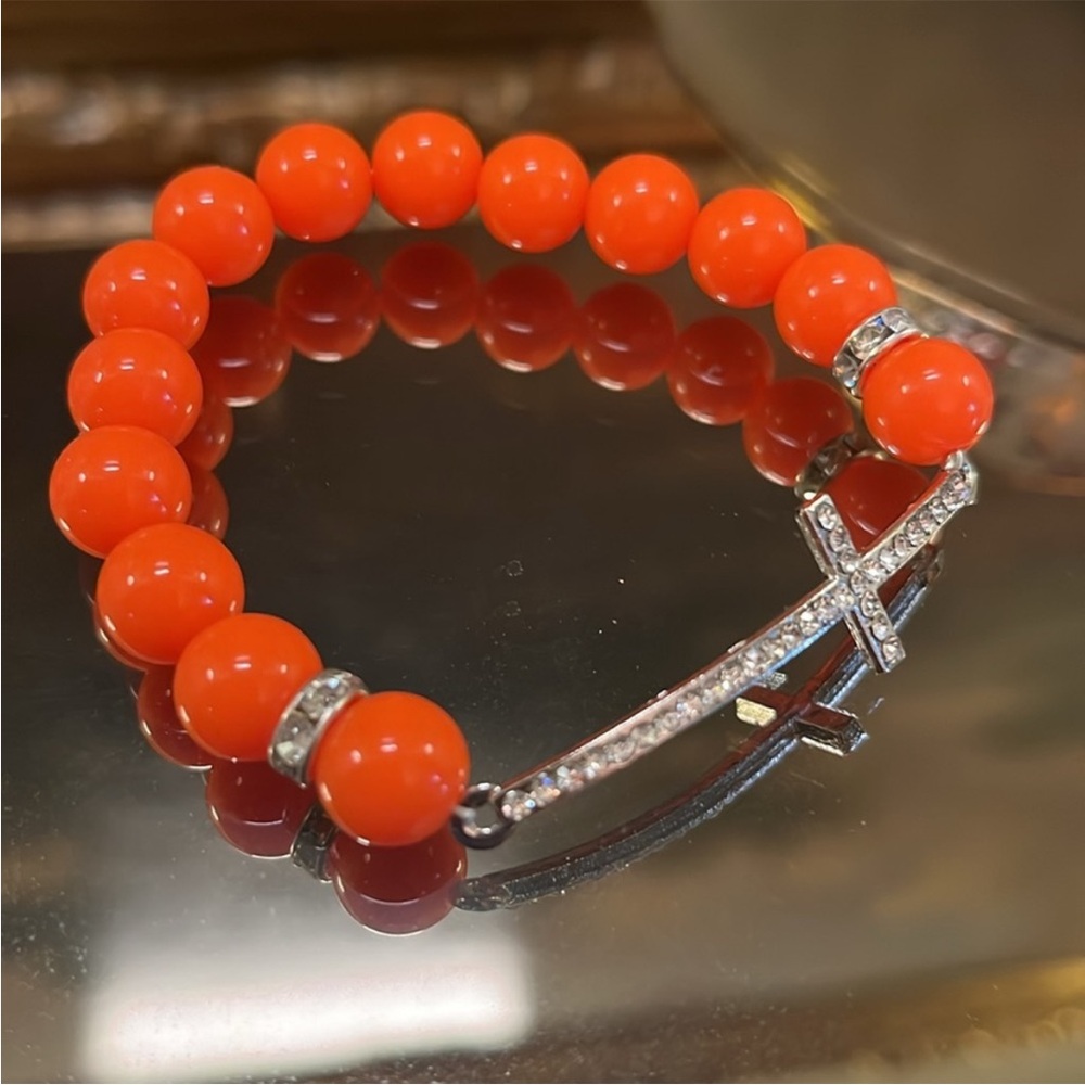 Beaded Cross Bracelet